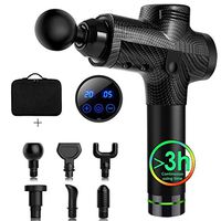 Muscle Massage Gun 20 Speed Level Deep Tissue Percussion for Deep Relaxation, Cordless Handheld Electric Body Massage Device for Neck, Back, Muscle & 5 Heads Included