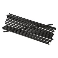 Boardwalk STRU525B10PK Unwrapped Single-Tube Stir-Straws, 5 1/4-Inch, Black, 1000/Pack