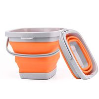 Collapsible Bucket,Portable Folding Water Container Folding Bucket for Hiking,Fishing,Travelling,Gardening,Camping and Outdoor(5L/1.32 Gallon)