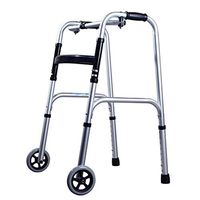 Alexzh_Rollator Adjustable Folding Walker Removable Ultralight Travel Sanatorium, Aluminum