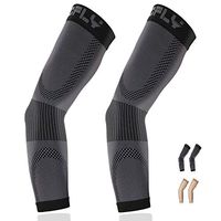 Compression Arm Sleeve, 1 Pair for Unisex, 20-30mmHg Graduated Compression Elbow Sleeve for Recovery, Pain Relief, Supports Muscles & Joints, Tennis Elbow & Golfers Brace, Edema, Swellin, Black S