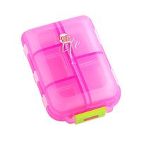 Pill Case/Box Portable Travel Medicine Organizer for Medication and Vitamin, Large Compartment Pink