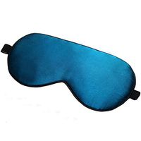 Natural Silk Sleep Mask, Blindfold, Super Smooth Eye Mask （Blue）