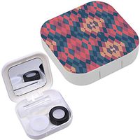 Portable Contact Lens Case Box Travel Kit Mirror + Bottle + Tweezers Container Holder [ Ethnic ]
