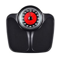Mechanical Brake Bathroom Scales, Mechanical Scales Retro Black is Accurately Weighed, Analog Dial, Solid Metal Platform, Or No Button Cell CQOZ