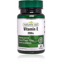 Natures Aid Vitamin E 200iu Natural Form 60 Softgels - 6 Pack