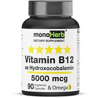 Hydroxo B12 Vitamin 5000mcg, Hydroxocobalamin, Hydroxy B12 with Omega 3