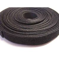 Hook and Loop Cable Wrap, BLACK (3/4" Width, 25 YARD Long)