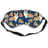 XJOFKJTI Keji Pizza Sleep Mask Women & Men with Adjustable Straps Sleeping 8.26" X 3.54" Eye Masks Lightweight and Comfortable Night Cover for Kids Girls,Sleep Mask