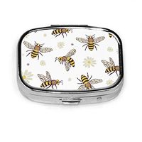 Cartoon Spring Honey Bee Animal Flower Pill Box Funny Pill Daily Box Tablet Holder Wallet Organizer Case for Pocket Or Purse