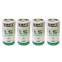 4x SAFT LS26500 C Size 3.6V Lithium Battery for Smart Munitions, Unattended Sensors, Intrusion Sensors, Invisible Fencing,RFID Tracking, Asset Tracking, Theft Prevention, Fleet Monitoring