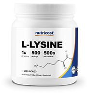 Nutricost L-Lysine Powder 500 Grams - Pure L-Lysine, Non-GMO, Gluten Free