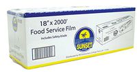 Food Service Film 18 Inch x 2000 Feet With Safety Blade to Cut Plastic Film