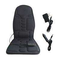 SUNBAOBAO Electric Massage Heating Cushion, Massage Chair Electric Car Seat Vibrator Neck Massage Cushion Leg Waist Body Massager Black