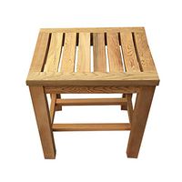 Bath Stool Portable Bathroom Stool Wooden Stool Rubber Wood Bench Dressing Stool Square Dining Stool Bath Stool with Waterproof Slat Type Sitting Surface (Size : 284333cm)