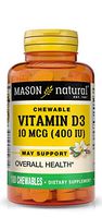 Vitamin D Tablets 400 IU Chewable Mason - 100 Ea
