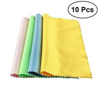 ULTNICE 10Pcs Eyeglasses Cleaning Cloth Microfiber Cleaning Cloths(Assorted Color)