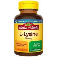 Nature Made L-Lysine 500 mg Tablets, 100 Count for Protein Synthesis† (Packaging May Vary)