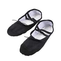 Healifty Leather Ballet Canvas Shoes Ballet Full Sole Slippers Dance Shoes Yoga Shoes for Kids Women Dancing Practice 1 Pair Size 31