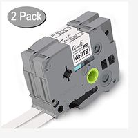 MIZUSUPI TZE-231, Label Tapes Standard Laminated Compatible with Brother PT Series, 12mm 0.47 Inch Black on White for Indoor or Outdoor Use Water Resistant 26.2 Feet (8M), 2-Pack