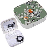 Portable Contact Lens Case Box Travel Kit Mirror + Bottle + Tweezers Container Holder [ Branches ]