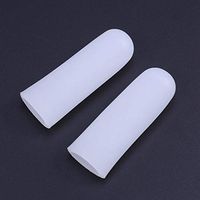 LIOOBO 2 pcs/Set Flexible Soft Silicone Finger Sleeves Separators Protectors Protector for Cracked Skin Blisters Callus Corn