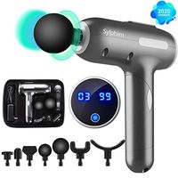 Massage Gun Muscle Neck Back Shoulder Massager- Handheld Deep Tissue Percussion Massager, Rechargeable Powerful Massager with 7 Massage Head Attachments & Portable Bag(Black)