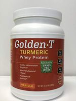 Komal Herbals Golden - T (Turmeric) Whey Protein, Grass Fed, Vanilla, Kosher, 1.76 LBS (800g)