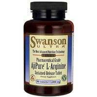 Swanson Amino Acid Ajipure L-Arginine Sustained-Release Tablet 1000 Milligrams 90 Tabs