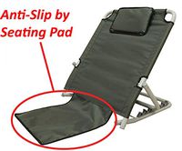 ObboMed SM-5200G Adjustable Sit-up Back Rest for Orthopedic Neck, Head and Lumbar Support, Polyester, PVC & Chromed Steel Frame, Check, 22.5”25.6”19.7”, 1pc