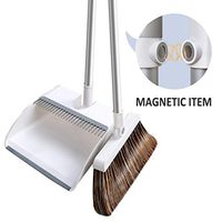 Broom and Dustpan Set, Magnetic Suction Upright Stand Up Sweep Set for Home Kitchen Room Office Lobby Floor Use