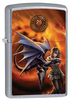 Zippo Lighter: Anne Stokes Dragon Trainer - Street Chrome 80001