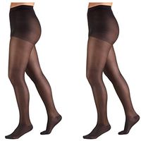 Truform Lites Pantyhose, Petite, Black (Pack of 2)