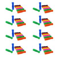 UPKOCH 50pcs Silicone Straw Tips Multicolored Food Grade Straws Tips Reusable Eco-Friendly Anti-scalding Straws Cover for Drinking Straws