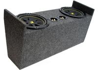 Compatible with Jeep Wrangler 87-06 YJ & TJ Dual 10" Kicker C10 Subwoofer Sub Box Enclosure 600 Watts Peak