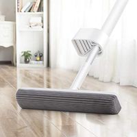 JIANword PVA Sponge Mop with 2 Absorbent Heads Refills Easy Clean for Home Kitchen Hardwood Laminate Wood Ceramic Tiles Floor Cleaning