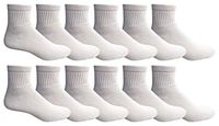 Yacht & Smith 12 Pairs Value Pack of Men and Women Diabetic Nephropathy and Edema Ankle, Ring Spun Cotton Socks