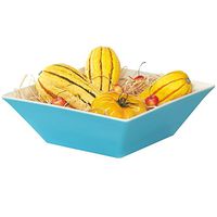 Keywest ML-248-SE Square Bowl, 12", 5.7 Quart, Blue/Ivory (Pack of 3)