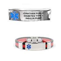 Replacement Designer Bracelet Engraving Plate - 40mm. Includes 6 Lines of Custom Engraving.