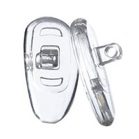 GMS Optical® Soft Silicone Symmetrical Shape Eyeglass Nose Pads (19mm Screw-in, 2 Pair)