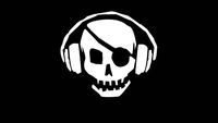 DJ Skull Pirate EDM Vinyl Decal Sticker | Cars Trucks Vans Walls Laptops Cups | White | 5.5 inches | KCD1003