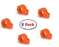 Cigarette Holder Ring- Hands Free Cigarette Holder Ring to Protect Your Finger Turn Yellow for Console Gamers, Musicians and Drivers, Silicone Smoke Hand Rack for Smokers (5pc Orange)