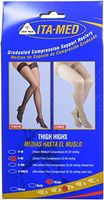 ITA-MED Sheer Compression 23-30 mmHg Thigh High Stockings Varicose Vein Nurse Hose Socks for Women, H-80 Large Black