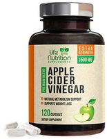 Raw Apple Cider Vinegar Capsules 1500mg - Natural Weight Support, Made in USA, Best Vegan ACV Supplement for Heartburn & Detox Cleanse Pills - 120 Capsules