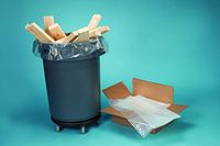 Elkay Plastics ALL48C 0.8 mil Linear Low Density Standard Gauge, Trash Can Liner,23"x 17"x 46", 45 Gallon, Clear (Pack of 250)