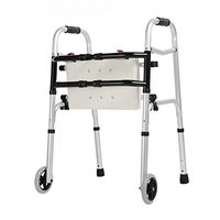 Bariatric Heavy-Duty Folding Walker with Seat for Seniors - Adult Walkers - Portable Mobility Aid for Elderly Adjustable Height Lightweight