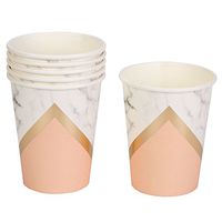 Neviti 772638 Colour Block Marble Cup, Peach