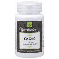 Nutrivival CoQ10 100mg Pharmaceutical Grade Supplement That Promotes Cellular Energy Production and Helps Maintain A Healthy Vascular System* 50 Softgels