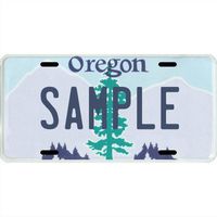 Your Name Your State Custom Metal License Plate - Choose from All 50 States (Oregon, 6" x 12" Standard Thickness (.030"))