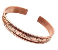 Healing Lama  100% Pure Copper Hand Carved Tibetan Healing Bracelet. Unisex, Hand Made High Gauge Copper
